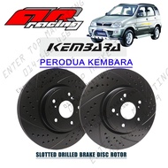 AR RACING Perodua Kembara Disc Rotor BRAKE DISC ROTOR Slotted Drilled (Front)