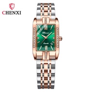 CHENXI New Square Women's Watch Quartz Calendar Waterproof with Diamond Fashion Women's Watches CX-3