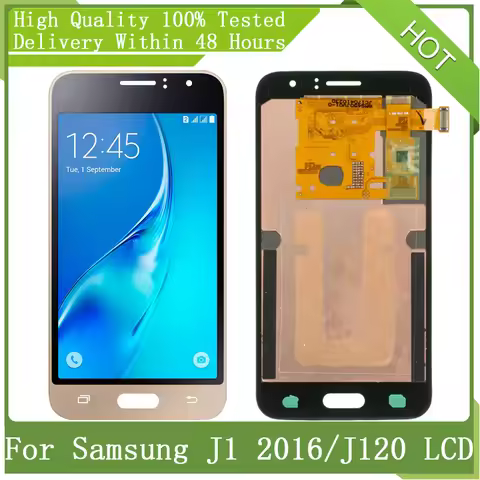 4.5” Super AMOLED For SAMSUNG J1 2016 J120 J120F J120M J120H J120F/DS LCD Display Touch Screen Digit