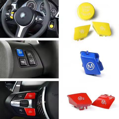Car Steering Wheel M1 M2 M Mode Button With Engine Start Stop Switch Button For BMW X4 X5 E90 E92 E7