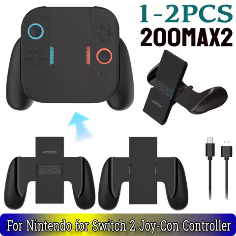 1/2Pcs Charging Grip for Nintendo Switch 2 Joy-Con Controller Comfort Grip Charger Gamepads Grip Han