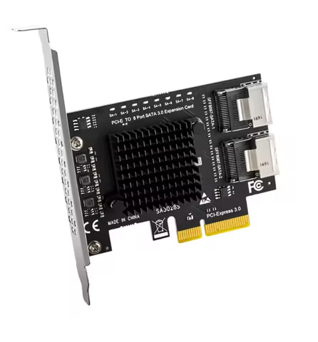 SATA Expansion Card PCIE To SFF8087 Mini SAS 8 Port SATA 3.0 to Controller PCIe3.0 to SFF-8087 ASM11