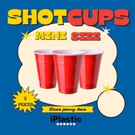iPlastic. 3 pieces Mini Party Red Cups shot cups
