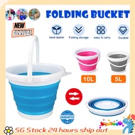Foldable Bucket home kitchen Car Wash Basin outdoor Fishing  Collapsible Pail Bucket