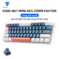 Bàn Phím Cơ Mini Machenike K500-B61 60% Hình Thức 61 Phím Có Dây Bàn Phím Chơi Game Có Đèn Nền RGB C