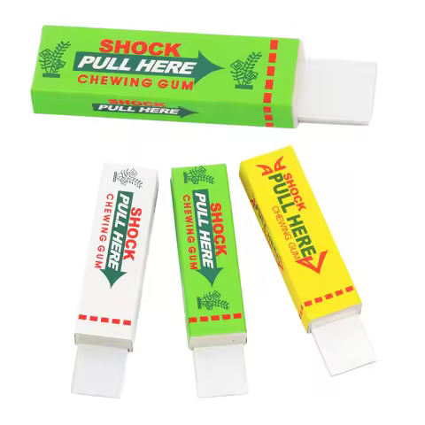 Electric chewing gum pranks, electric toys, pranks on friends, April Fool's Day pranks, random color