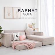 SB Design Square KONCEPT FURNITURE โซฟาเข้ามุมขวา รุ่น Raphat สีครีม (234x159x85 ซม.)