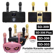 🔥Local Seller🔥 SDRD SD-306 Plus SD-303 SD-309 Wireless Microphone Dual Bluetooth Home KTV Karaoke Speaker