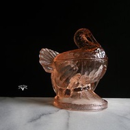 【老時光 OLD-TIME】早期台灣製火雞造型玻璃儲物罐