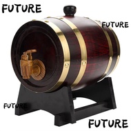 HL-FUTU Vintage Wine Barrel, 3 Liter With Wood Stand Timber Barrel, Vintage Aging Barrel Bar