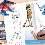 Tungtungtungsahur Diy Painting Book Toy Creative Trace Color And Book W5k0