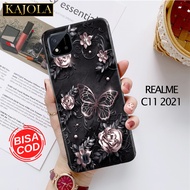 Case Hp Realme C11 2021 - Casing Hp Realme C11 2021 - KAJOLA - Fashion Case BUNGA - Kesing Realme C11 2021 - Case Realme C11 2021 - Silicon Hp - Kondom Hp - Pelindung Hp - Softcase - Hardcase - Case Handpone - Cover Hp - CASEMURAH - HONTINGA