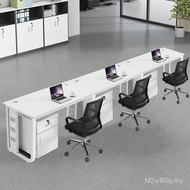 Staff 4 People Computer Desk 3 People Office Position Simple Company Single Row Work Desk Work Posit