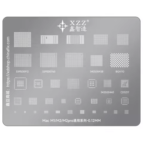 XZZ BGA stencil for Macbook M1/M2/M2pro WiFi NAND 339S00912/339S00763/343S00438/BGA110/343S00440/CD3