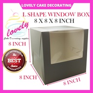 Window Cake Box L shaped / Tall Cake Box 8x8x8/wedding box