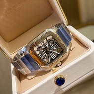 Santos Skeleton Quartz Watch Men's Steel Band Watch 904L