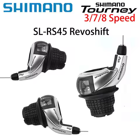 Shimano Tourney SL-RS45 Revoshift Twist Shifter 3s/7s/8s/21s/24s MTB City Bike Grip Shifter with Gri