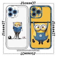 JM CASE Minions cute square edge iphone CASE 6plus/6s/6splus/7/7plus/8/8plus/x/xs/11/12/pro/max/plus