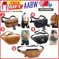 [FREE Delivery &amp; GIFT🎁] MCM Pouch Bag Unisex Waist Bag  MCM Sling Bag Man Sling MCM Bag Sling Bag Man JE21 RNHH MCMM8