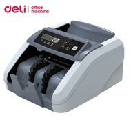 Deli เครื่อง​นับ​แบงค์ เครื่องนับเงิน​ นับธนบัตร2in1 ตรวจ​แบงค์ปลอมได้ สำหรับจัดเก็บและพกพาได้ง่าย B