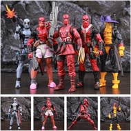 Marvel Legends Ninja Deadpool หมวกกางเกงบอกเซอร์รถจักรยานยนต์สีเทาแรง X-Force Ver.6 "ตุ๊กตาขยับแขนขาได้โมเดลตุ๊กตาของเล่นนินจาที่กำหนดเอง