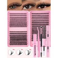640PCS D-Roll Large Capacity Eyelash Book Set, 10D+20D/30D+40D+50D/50D+60D+80D, Multiple Different C