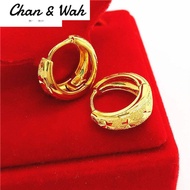 Chan Wah Malaysia Jewellery Earing Set for Girls Earrings Women Korean Style Gold 916 Original Malaysia Gold Earrings Birthday Gift for Women Ear Rings Girls Anting Emas 916 Original Malaysia Subang Emas Perempuan Viral Murah Subang Emas Korea