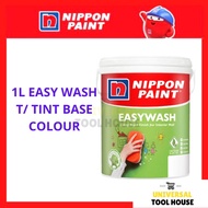 1L NIPPON PAINT T/ TINT BASE Easy Wash Cat Boleh Lap | Cat Senang Lap | Washable Paint | Cat Dinding | 水漆 | 灰水