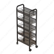 【CoreLab】 Kitchen Storage Cart with Wheels 3 4 5 Tier Mesh Wire Rolling Cart Kitchen Storage Organiz