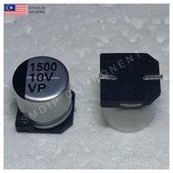 2PCS High Premium 1500uF 10V 105°C, SMD Capacitor, 10mm x 10mm