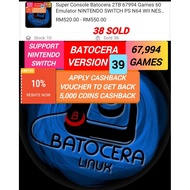 Super Console Batocera 2TB 67994 Games 60 Emulator NINTENDO SWITCH PS N64 WII NES SNES ATOMISWAVE AT