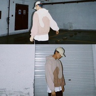 Bai Jingting Hooded Sweatshirt - Retro Vintage Wave Detail with Fleece Lining