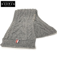 二手 Thom ブラウン灰色絞花針織長圍巾