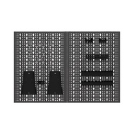 Steel Wall Mounted Storage Cabinet Lockable Tool Organizer Adjustable Shelves Garage Workshop Utilit