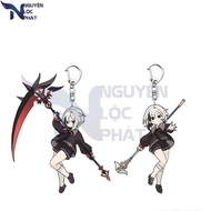 NLP Game Genshin Impact Arlecchino Acrylic Key Chain Keyring Accessories Cartoon Badge Gift WrightZ