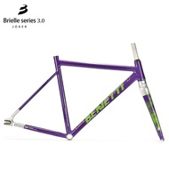 BRIELLE Series 3 Fixie Frameset | Aluminium Alloy Fixed Gear Track Bicycle FS Frame Joker Purple