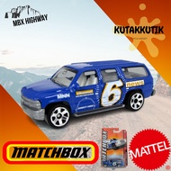 Matchbox Car SUV Jeep Chevy Suburban No. 6 Blue News Channel MBX Highway