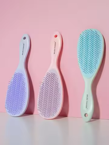 9-Rows Denman Brush Women Detangling Styling Hairbrush Scalp Massager Salon Hairdressing Straight Cu