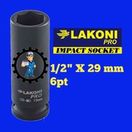 LAKONI PRO SOCKET DEEP IMPACT 1/2" X 29 MM SOCKET IMPACT 29MM