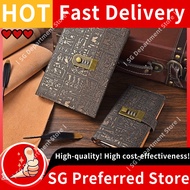 100 Pages A6/A5/B5 Code with Lock Diary Book Notepad Agenda Planner European Style Retro Notebook Si