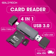 Memory Card reader 3.0 HOCO HB45 Card reader 4in1 USB TypeC SD TD for Macbook Tablet