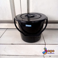 Black 2.5 Gallon Bucket With / Without Lid Galaxy Plast, Sticky Rice Tape Bucket, Small 2.5 Gln Buck