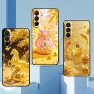 Samsung A15 4G 5G / A25 / A35 / A55 case printed with unique horse and horse fortune bag