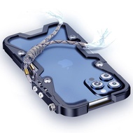 Apple 13Promax Robotic Arm Metal Protective Case 14PM Aluminum Frame Phone Case 12PM Heat Dissipatio
