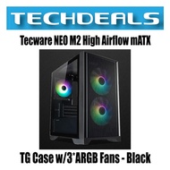 Tecware NEO M2 High Airflow mATX TG Case w/3*ARGB Fans - Black