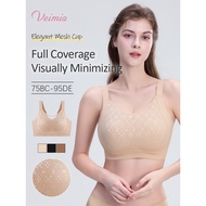 【VEIMIA New-In】VEIMIA Sculpting Minimizer Bra With Full Coverage, Elegant Mesh Cups & Stable Support