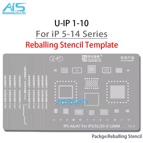 CPU BGA Reballing Stencil For iPhone 14 13 12 11 Pro Plus Mini X XS Max XR 8 8P 7 6S 6 5S 5C 5 A16 A
