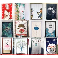 Door Curtain Household Partition Curtain Bedroom Fabric Craft Punch-Free Kitchen Shade Curtain Windproof Chinese Curtain Cloth Curtain Half Curtain/Fengshui Curtain Door Curtain