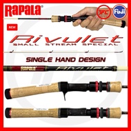 RAPALA RIVULET Baitcast & Spinning Rod Single Hand UL BFS Finesse Stream Rush Ultralight Joran Panci