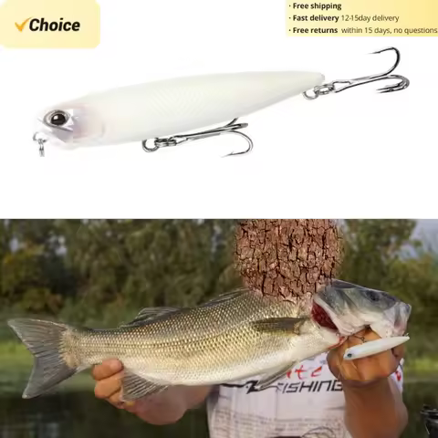 TSUYOKI 2024 Reals Pencil Lure 65mm 5.4g 100mm 14g Topwater Fishing Lures WTD Leurre de Surface Floa